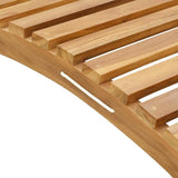 Sun Lounger Brown 198 x 55 x 58.5 cm Solid Teak Wood 42008387