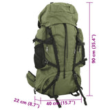 Hiking Backpack Army Green 100 L Oxford Fabric 4009979
