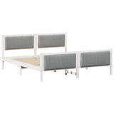 Bed frame White and light grey 180 x 200 cm Solid pine wood 3394307