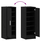 Shoe Cabinet Black Oak 32 x 35 x 92 cm Engineered Wood 862685