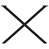 Dining Table Legs X-Shaped 2 pcs Black 90x cm Steel 4012924