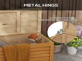 292L Outdoor Storage Box, Wooden Deck Box Garden Storage Container for Balcony, Porch, Poolside, T3398P318721