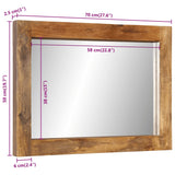 Mirror 70x50 cm Solid Wood Mango and Glass 351985