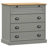 Chest of Drawers VIGO Grey 80x40x76 cm Solid Wood Pine 353162