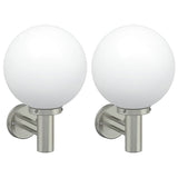 Outdoor Wall Light 2 pcs Silver 28 x 25 x 38 cm 4005944