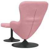Egg Chair with Footstool Pink 63 x 73 x 90 cm Velvet 42002748
