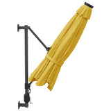 Wall-mounted Parasol with LEDs Yellow 290cm 362896