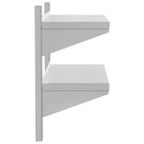 2-Tier Wall Shelf 75x30x60 cm Silver Stainless Steel 30313