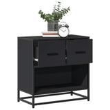Bedside Cabinet Black 60x31x60 cm Engineered Wood and Metal 848694
