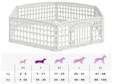 6 Panel Dog Playpen White 179 x 151 x 58 cm Plastic 42027223