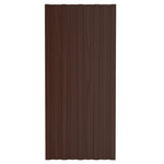 Roof Panels 12 pcs Galvanised Steel Brown 100x45 cm 317217