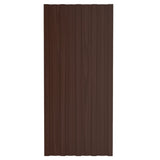 Roof Panels 12 pcs Galvanised Steel Brown 100x45 cm 317217
