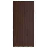 Roof Panels 12 pcs Galvanised Steel Brown 100x45 cm 317217