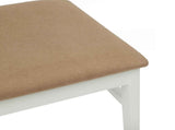 Dining Chair 2 pcs White and Brown Solid Rubber Wood 42020508