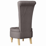 Slipper Chair Taupe 56.5 x 70 x 110 cm Fabric 42020683