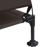 Raised Dog Bed Folding Brown 127 x 81 x 108 cm Fabric and Steel 42008220