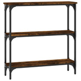 Console Table Smoked Oak 75x22.5x75 cm Engineered Wood 834032