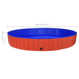 Foldable Dog Swimming Pool Red 300x40 cm PVC 92601
