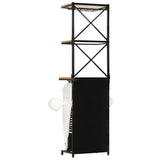Tractor Wine Cabinet White 49x31x172 cm Rough Mango Wood 320487