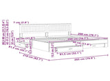 Bed Frame with Drawer Grey Sonoma 200 x 200 cm Engineered Wood 3410859