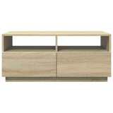 Coffee Table with LED Lights Sonoma Oak 90x49x40 cm 839835