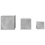 Side Tables 3 pcs Concrete Grey Engineered Wood 808589
