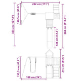 Outdoor Playset Solid Wood Pine 3278974