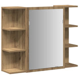 Bathroom Mirror Cabinet Artisan Oak 80x20.5x64 cm Engineered Wood 856037