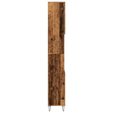 Bathroom Cabinet Old Wood 30x30x190 cm Engineered Wood 857199