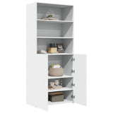 Highboard White 80x42.5x185 cm Engineered Wood 3281378