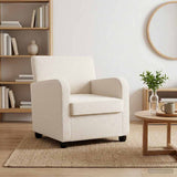 Armchair Cream Faux Lamb Fleece 42043407
