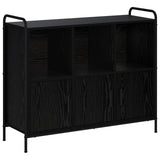 Sideboard Black Oak 97 x 33 x 81 cm Engineered Wood 8013860