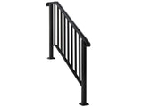 Matte Black Outdoor 3 Level Iron Handrail 23559208