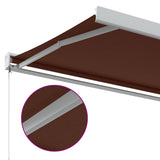 ZNTS Manual Retractable Awning Brown 350x250 cm 3215719