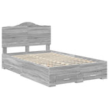 Bed Frame with Drawer Grey Sonoma 135 x 190 cm Engineered Wood 3413617
