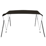 ZNTS 3-bow Bimini Top Black 183x160x137 cm 94803