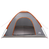 Camping Tent with Roof Grey and Orange 275 x 215 x 125 cm 42028634