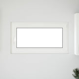 Basement Window RISOR 110 x 60 cm PVC and Glass White 42047215