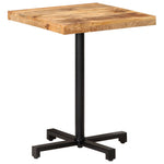 ZNTS Bistro Table Square 60x60x75 cm Rough Mango Wood 320264