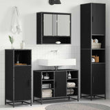 Bathroom Furniture Set with Door Black Oak 35 x 37.5 x 188.5 cm 3402319