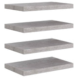 Floating Wall Shelves 4 pcs Concrete Grey 50x23x3.8 cm MDF 326596
