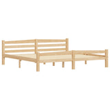 Bed Frame without Mattress Solid Pinewood 200x200 cm 322067
