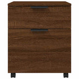 Mobile File Cabinet with Wheels Brown Oak 45x38x54 cm Engineered Wood 817137