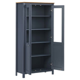 Highboard Hill Grey 85x37x170.5 cm Solid Pine Wood 289013