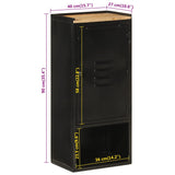 Bathroom Cabinet 40x27x90 cm Iron and Solid Wood Mango 358562