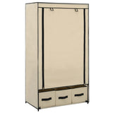 Wardrobe Cream 87x49x159 cm Fabric 282459