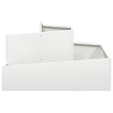 Garden Planter White 80 x 80 x 50 cm Cold-rolled Steel 873579