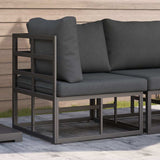 Outdoor Furniture Black and Anthracite 71.5 x 71.5 x71 cm Metal 42008022