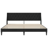 Bed Frame with Headboard Black 180 x 200 cm Velvet 42027459