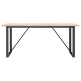 ZNTS Dining Table O-Frame 180x90x75 cm Solid Wood Pine and Cast Iron 3282678